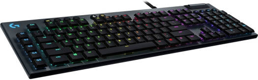 Logitech G815 Lightsync RGB Low - Profile Mechanical Gaming Keyboard, Low Profile GL Clicky Switches, LIGHTSYNC RGB Per Key Lighting, 5 Dedicated G - Keys, USB Inteface, Black | 920 - 009095 - Vektra Computers LLC Logitech G815 Lightsync RGB Low - Profile Mechanical Gaming Keyboard, Low Profile GL Clicky Switches, LIGHTSYNC RGB Per Key Lighting, 5 Dedicated G - Keys, USB Inteface, Black | 920 - 009095 - Vektra Computers LLC